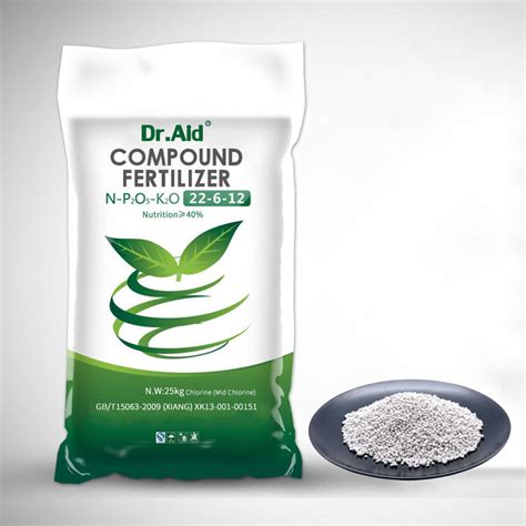 Dr Aid OEM Organic Nitrogen Fertilizer NPK 22 6 12 25kg Chlorine Base Compound Chemical Fertilizer