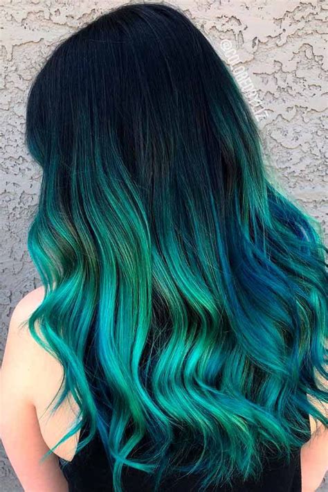 blue green ombre hair color - Marcel Wendt