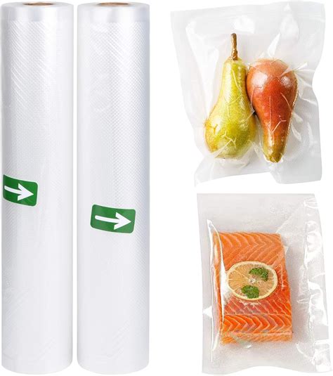 Amazon.com: Vacuum Sealer Bags 2 Rolls 200 Pieces Freezer Bags Rolls for Food Saver,Seal a Meal ...