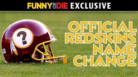 Official Redskins Name Change - YouTube