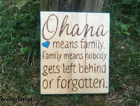 Ohana sign Ohana means family Family quote signs Nursery