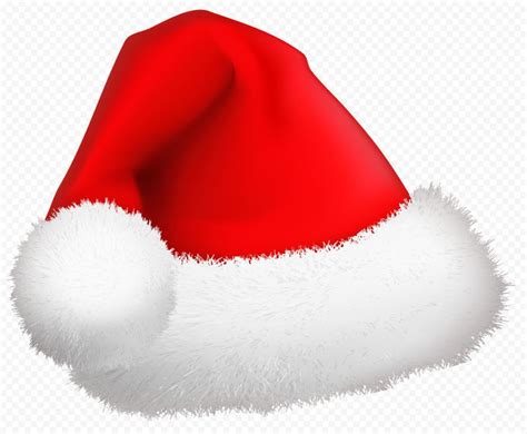 HD Christmas Santa Claus Hat Realistic Vector Illustration PNG | Santa claus cap, Santa claus ...