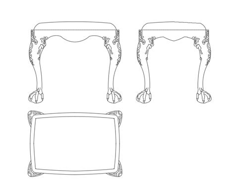 Traditional European wooden stool cad blocks details dwg file - Cadbull