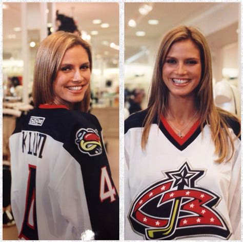 Heidi Klum Rockin' The Original Columbus Blue Jackets Jersey | HockeyGods