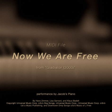 Now We Are Free (from "Gladiator") (MIDI) - Jacob's Piano