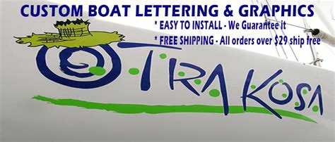 Custom Boat Lettering and Graphics - VinyLetteringUdesign.com