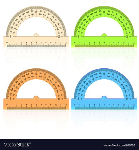 Protractor ruler Royalty Free Vector Image - VectorStock