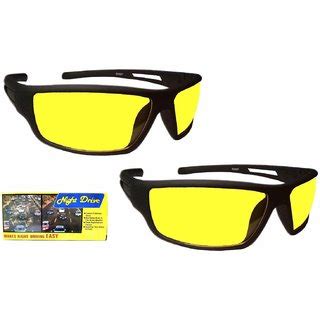 Buy Night Vision Super Clear View AS SEEN ON TV Night Driving Glasses In Best Price (Yellow ...