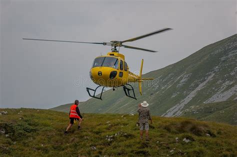 Helicopter in Mountain Rescue Editorial Photography - Image of ...