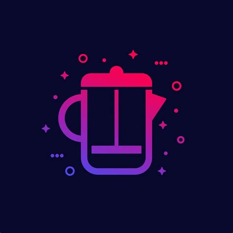 french press coffee maker icon 2152167 Vector Art at Vecteezy