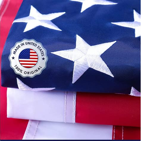 American Flag 3x5 Outdoor - Nylon US Flags with Embroidered Stars ...