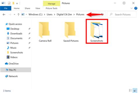 Where are screenshots saved? Change their location in Windows 10