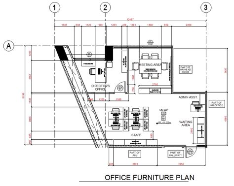 Director Office Furniture Plan AutoCAD File - Cadbull