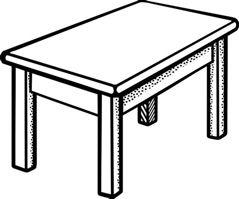 table clipart black and white - Clip Art Library