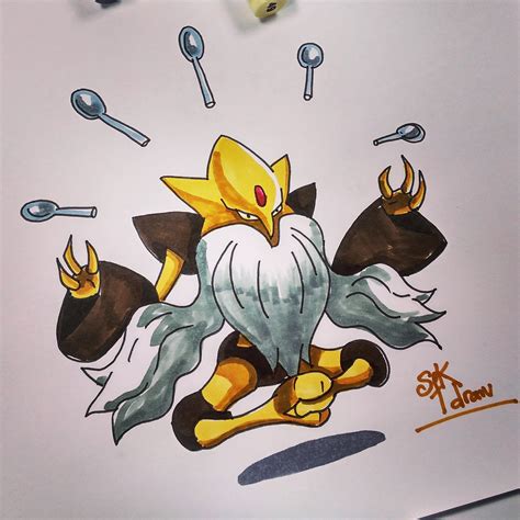 Mega Alakazam (by sfkdraw) : r/pokemon