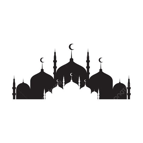 Silhouette Mosque Islamic Frame, Silhouette, Mosque, Islamic PNG and ...