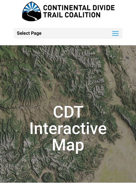 Continental Divide Trail Coalition interactive map of CDT | Interactive map, Continental divide