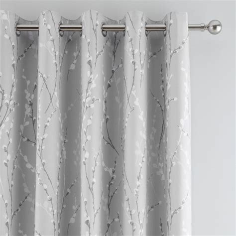 Belle Grey Blackout Eyelet Curtains | Dunelm