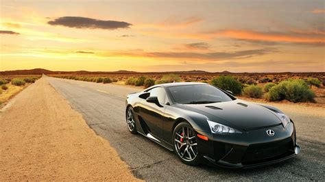 Black Lexus LFA on Desert | Full HD Desktop Wallpapers 1080p