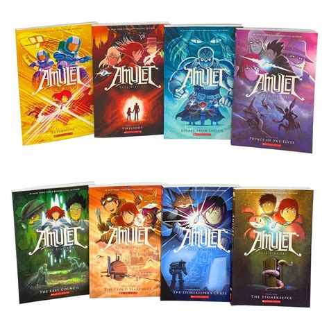 Amulet 8 Books Set Collection Pack By Kazu Kibuishi NEW | eBay