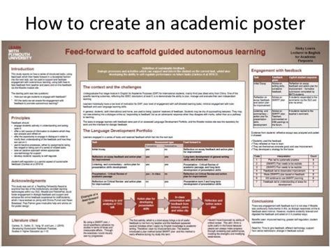 How to create an academic poster