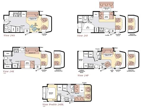 Winnebago View class C motorhome floorplans