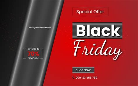 Premium Vector | Black friday banner template design