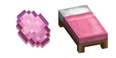 Minecraft Pink Dye and Bed cursors – Custom Cursor in 2023 | Pink dye, Minecraft bedding, Pink