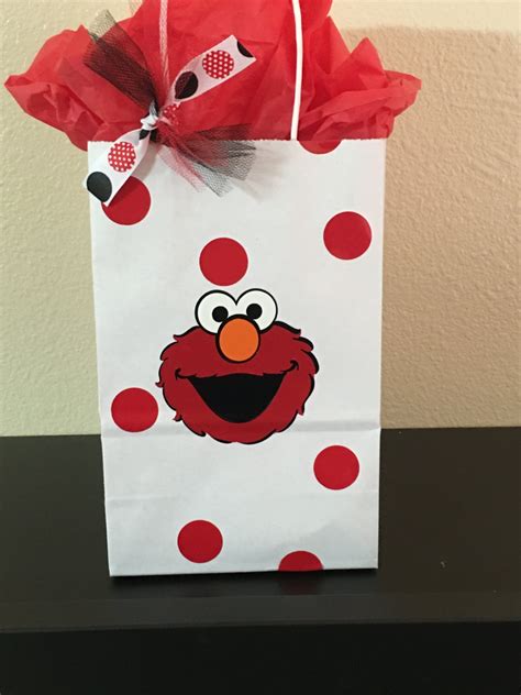 Elmo party favor bags by DivineGlitters on Etsy