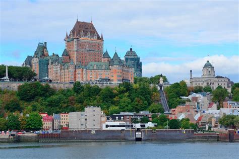 Quebec City skyline stock image. Image of architecture - 32019507