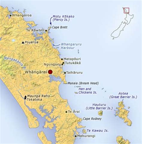 Map of Whāngārei area – Whāngārei tribes – Te Ara Encyclopedia of New Zealand