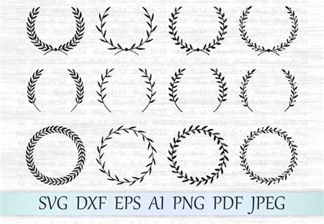 Laurel svg file, Laurel wreath svg, Wedding (72414)