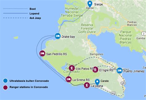 Corcovado National Park Map