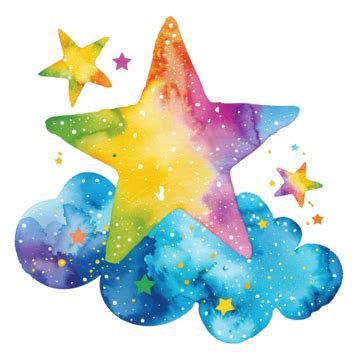 Colorful Cartoon Star In The Sky, Cartoon, Star, Sky PNG Transparent Image and Clipart for Free ...