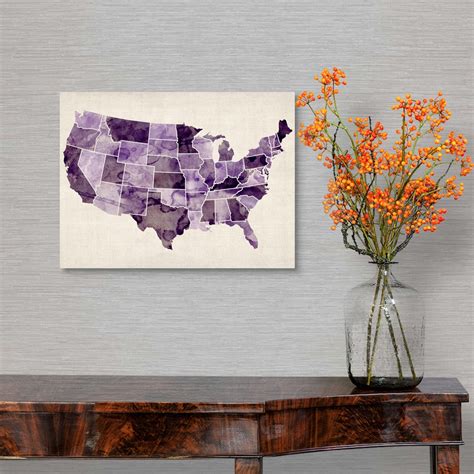 United States Watercolor Map Wall Art, Canvas Prints, Framed Prints, Wall Peels | Great Big Canvas