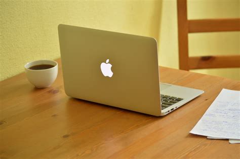 Free Images : laptop, computer, writing, work, table, wood, ceramic, furniture, lighting, coffee ...