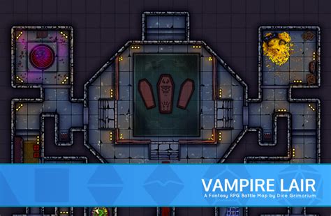 Vampire Lair - D&D Map for Roll20 And Tabletop - Dice Grimorium