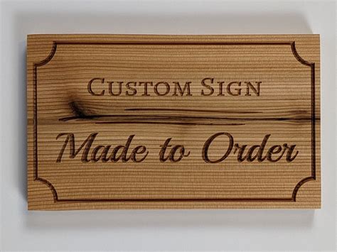 Custom Engraved Wood Sign Cedar - Etsy