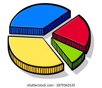 Hand Drawn Cartoon Pie Chart Stock Vector (Royalty Free) 1879363135 ...