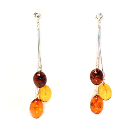 Multicolor Amber Drop Earrings