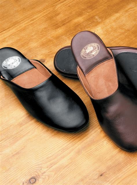 The Edward Backless Calf Skin Slippers with Non-Slip Soles - The Ben Silver Collection