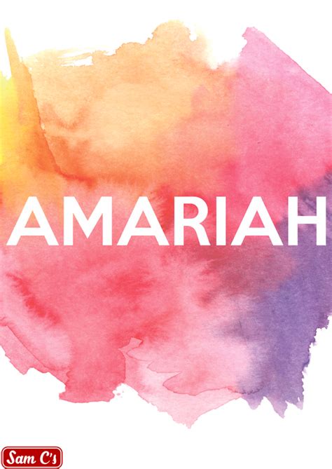 Amariah Name Meaning And Origin | Sam C's – samcs Sweet Baby Girl Names ...