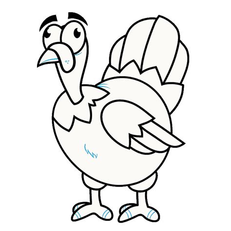 cartoon turkey drawing easy - Sol Mckenney