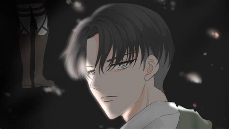 Attack On Titan Levi Ackerman With Legs On Side With Black Background HD Anime Wallpapers | HD ...