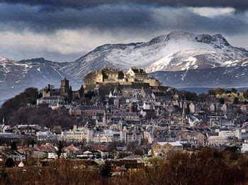 Absolutely Stunning...Stirling Castle and City set against a Snowy Mountain Backdrop. | Scotland ...