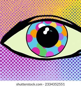 Pop Art Artistic Image Rainbow Eyeball AI-generated image 2334352551 ...