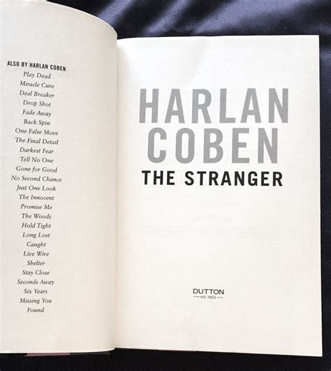 THE STRANGER; Harlan Coben | Harlan Coben | First Edition, First Printing