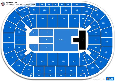 Michelob ULTRA Arena Concert Seating Chart - RateYourSeats.com