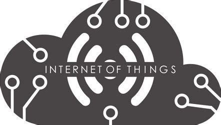 Internet things logo iot concept flat Royalty Free Vector