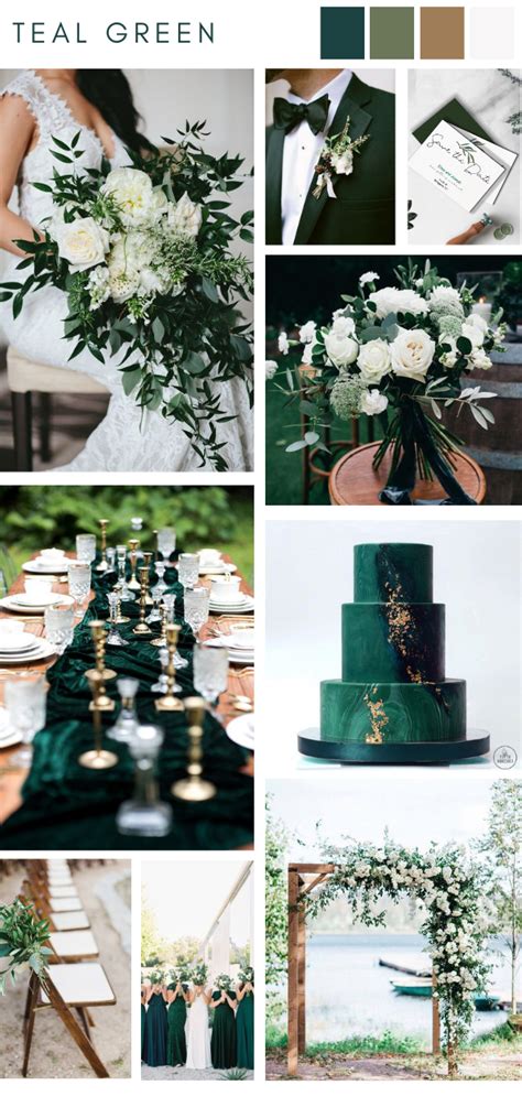 Teal Green Wedding Ideas | Green wedding decorations, Emerald wedding colors, Teal green wedding